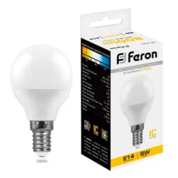 Лампа светодиодная Feron LB550 Шарик E14 9W 2700K 25801