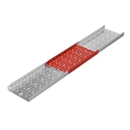 Лоток листовой перфорированный 300х50 L3000 сталь 0.7мм «БЫСТРЫЙ МОНТАЖ ПЛЮС» LPplus50-300-0.7-3000 оцинк. КМ PL0219