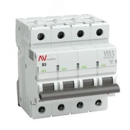 Выключатель автоматический AV-6 4P 3A (B) 6kA AVERES
