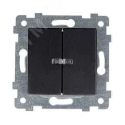 Аксиома Механизм выключателя двухклавишного скрытой установки со светоиндикацией С510-450 Оникс 151008 Кунцево