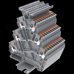 Клемма TP 3-уровневая угловая с держателем маркировки, Push-in, сечение 2,5 мм. кв., серая