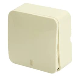 Выключатель открытой установки 1клавишный с индикатором STEKKER 250В 10А IP20 серия София слоновая кость MSW10112004 49472