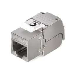 Проходной адаптер Cabeus KJ-RJ45-Cat.6a-SH-180-Toolless (RJ45-DIDC, CAT.6A, FTP, Keystone Jack) (7655c)