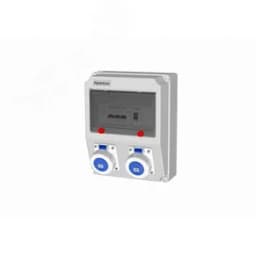 Распределительное устройство 00, 2хSHUKO16А250В с защитой, вход УЗО, 222х284х122, настенное, пластик, IP67