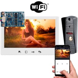 Комплект модуль сопряжения МСК Слим + Домофон AURA White Wi-FI-KIT (310br) Full HD 7 дюймов), /в квартиру /в подъезд /для частного дома