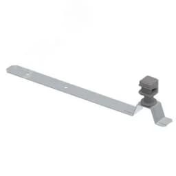 Держатель КЛИК безвинтовое исполнение со свободным креплением круглого проводника на пластине под черепицу L-265. Материал - нержавеющая сталь/пластик. МД-038-ГЦ OSTEC