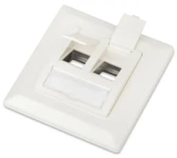 Рамка для двух вставок формата Keystone Jack Hyperline FP-GTF-2AS-WH