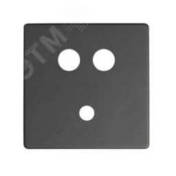 Накладка для коннектора мини-джек + 2RCA, S82, S82N, S82 Detail, графит Simon