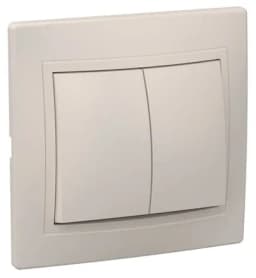 ВС10-2-0-ККм Выключатель 2кл 10А КВАРТА (кремовый) IEK (EVK20-K33-10-DM) (10шт/упак)