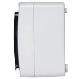 Розетка 2-м ОП Гермес Plus РСб22-3-ГПБд 16А IP54 с заземл. с дым. крышкой бел. IEK ERMP22-K03-16-54-EC