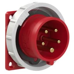 Вилка встраиваемая 16А/400V/3P+N+E/IP67, фланец 75x75
