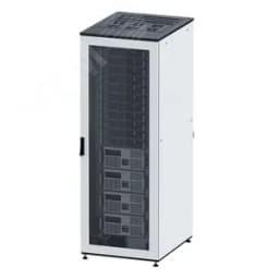 Шкаф собранный напольный 19" IT-CQE. 42U 800х800 двери перф/перф. RAL7011/7035 DKC