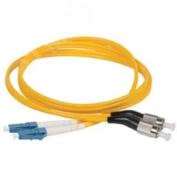 Патч-корд оптический переходной (шнур коммутационный) для одномодового кабеля (SM) 9/125 (OS2) FC/UPC-LC/UPC двойного исполнения (Duplex) LSZH 3м