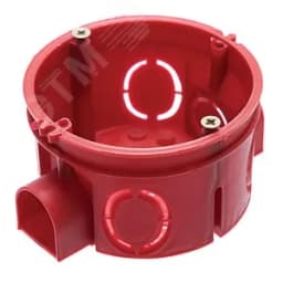 Подрозетник с кабель-каналом для сплошных стен, красный, EBX20-01-1 STEKKER