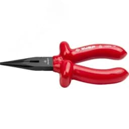 Тонкогубцы "ЭЛЕКТРИК" диэлектрические, высоковольтные до ~1000В, маслобензостойкая рукоятка, 160мм, Мастер 2214-3-16 ЗУБР