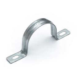 Скоба металлическая двухлапковая усиленная противопожарная СМДУ d48-50 мм (50шт/250шт уп/кор) Промрукав