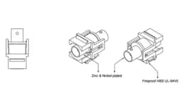 Вставка формата Keystone Jack с проходным адаптером BNC Hyperline KJ1-BNC-D-WH