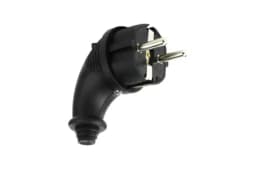 Вилка угловая 16А 2P+PE 220-240В IP44 каучук LEZARD 106-0400-0108/108