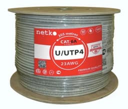 Кабель UUTP4 cat6a NETKO 4 пары 23 AWG BC 305м одножильный неэкранированный с крестовиной 305м NETKO UTP491006A0B