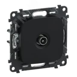 Valena ALLURE Розетка ТВ c топологией звезда 0-2400 МГц С лицевой панелью Антрацит