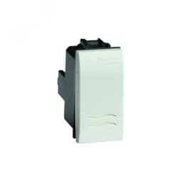 Выключатель одноклавишный, 1 модуль, бежевый