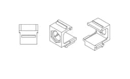Вставка формата Keystone Jack для коаксиальных разъемов Hyperline KJ1-COAX-WH