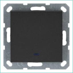 Выключатель 1-кл. 10А IP20 с подсветкой механизм антрацит Jasmart G3011NB