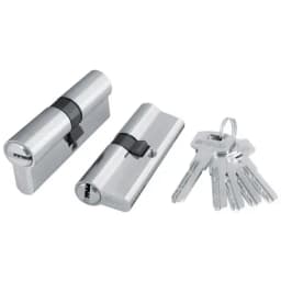 Цилиндровый механизм (200 ZA/60) 2000ZAKey60 (25+10+25) CP хром 5кл FUARO