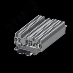 Клемма TC 1-2 пружинная, сечение 1,5 мм. кв., серая