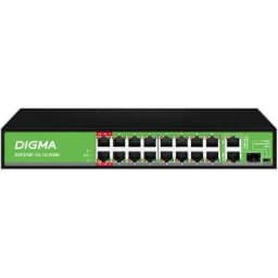 16-ти портовый неуправляемый коммутатор DSP216F-1G-1C-R300 Digma