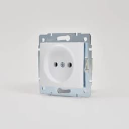 Розетка 1-м СП Karina 16А IP20 без заземл. термопласт механизм бел. LEZARD 707-0288-121B