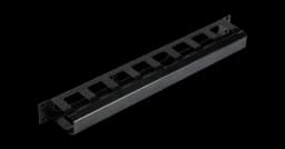 Кабельный органайзер с крышкой, 58 мм, черный NIKOMAX NMC-OK580C-1U-BK