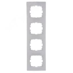 KARINA Рамка 4-ая вертикальная б/вст жемчужно-белый перламутр (10шт/120шт) Lezard