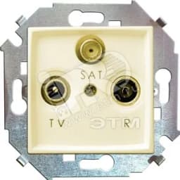 15 Розетка R-TV-SAT одиночная винтовой зажим слоновая кость 1591466-031 Simon