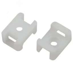 Площадка с монтажным отверстием под хомуты 22х16 мм белая М4 10 штук NO-225-313