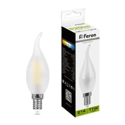 Лампа светодиодная Feron LB714 Свеча на ветру E14 11W 4000K 38011