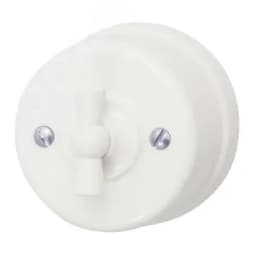 Выключатель 1кл., пластик, цвет Слоновая кость