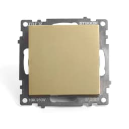 Переключатель 1клавишный механизм STEKKER GLS10710508 250В 10А серия Катрин золото 49214
