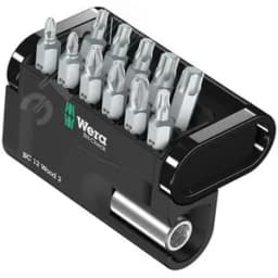Набор бит с битодержателем Bit-Check 12 Wood 2 для работ по дереву 12 предметов WERA