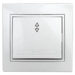 Переключатель Intro Plano 1-103-01 одноклавишный 10А-250В, IP20, СУ, белый Б0053742 ЭРА