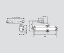Доводчик TS Compakt EN 2/3/4,ФОП, черный, комплект