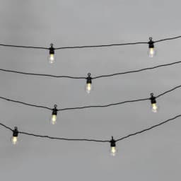 Уличная гирлянда Лофт 10м черный каучук 20 прозрачных ламп теплый белый влагостойкая IP65 331355