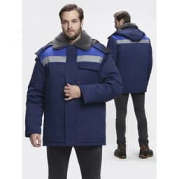 Куртка зимняя Бригада NEW (тк.Смесовая,210), т.синий/васильковый, р. 60-62/182-188