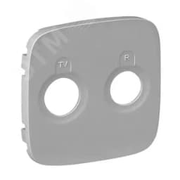 Valena ALLURE Лицевая панель розетки TV-R Алюминий