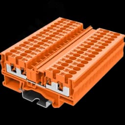 Клемма TP 2-2 проходная Push-in, сечение 4 мм. кв., оранжевая