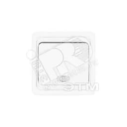 Валери Выключатель одноклавишный с подсветкой белый скрытый В0121 Универсал