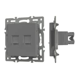 Механизм компьютерной розетки двойной SCTMPC2PLGR RJ45 CAT6 Arlight 045338