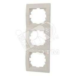 DERIY Рамка 3 поста вертикальная белый