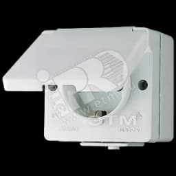 Розетка штепсельная SCHUKO накладная IP44