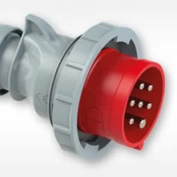 Вилка кабельная 32А/400V/6P+E/IP67, никелированные контакты